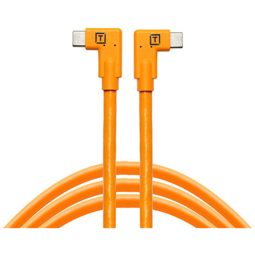 Tether Tools TetherPro Dual Right-Angle USB-C Cable 4.6 Metre Orange