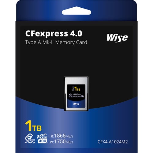 1023136_A.jpg - Wise 1TB CFexpress 4.0 Type A Mark-II Memory Card